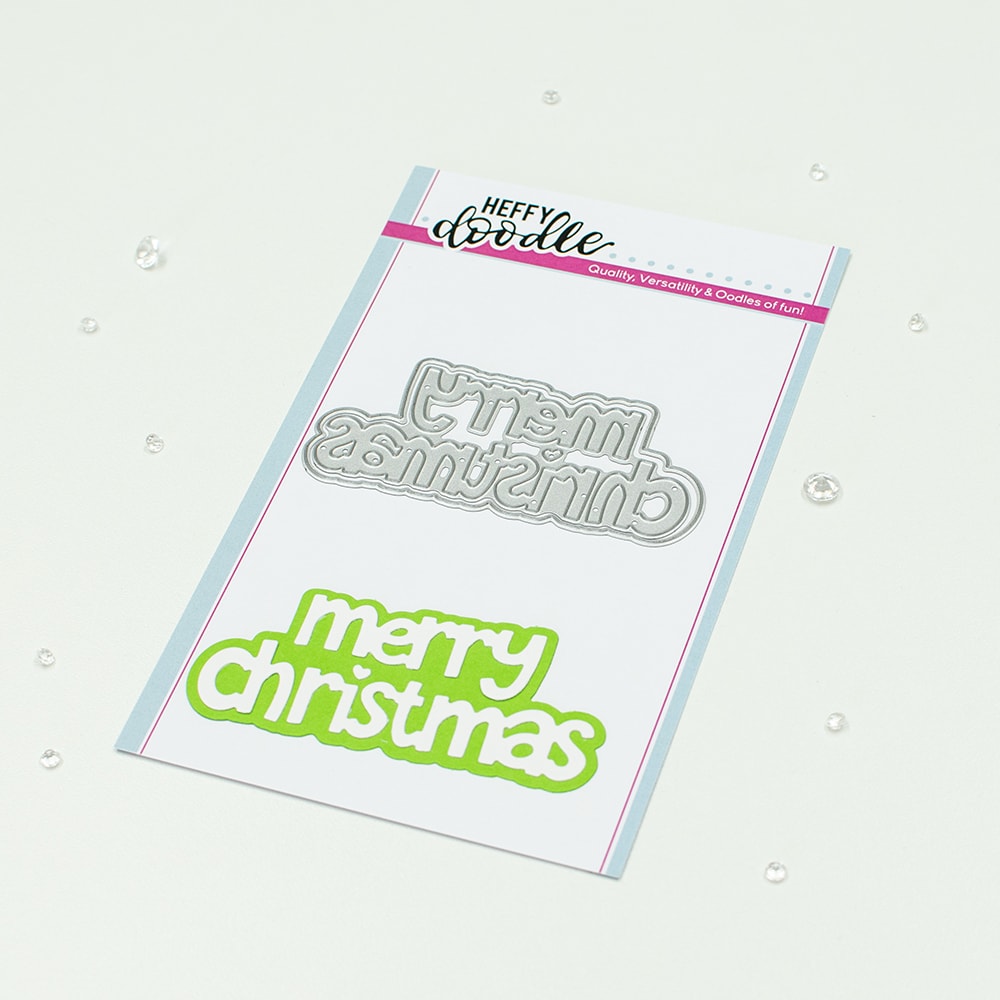 Heffy Doodle Merry Christmas Jumbo Sentiment Dies hfd0503