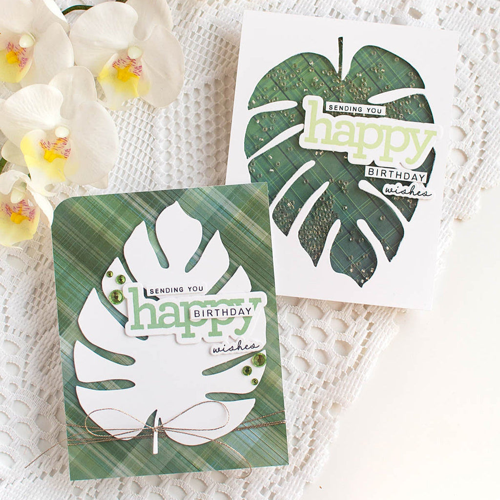 Simon Says Stamp Monstera Wafer Die 1202mdc DieCember Birthday Cards | color-code:ALT03
