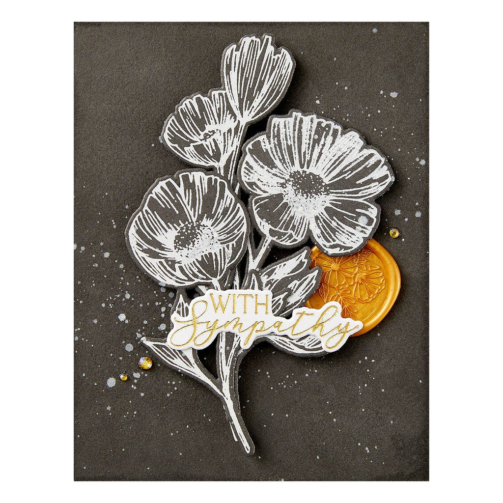 bp-108 Spellbinders Flower Stems Press Plate and Die Set with sympathy