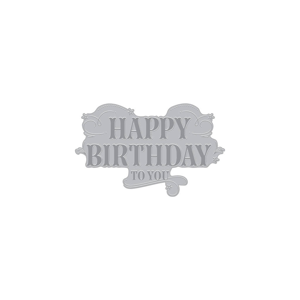 Hero Arts Happy Birthday Press Plate and Foil Plate Set hp105