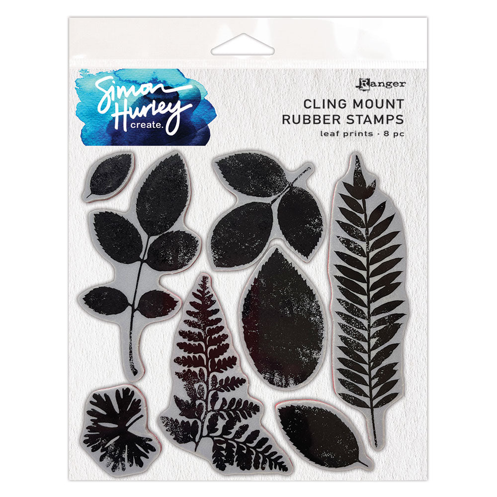 Ranger Simon Hurley Leaf Prints Cling Stamps hur84846
