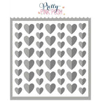Pretty Pink Posh Half Hearts Stencils