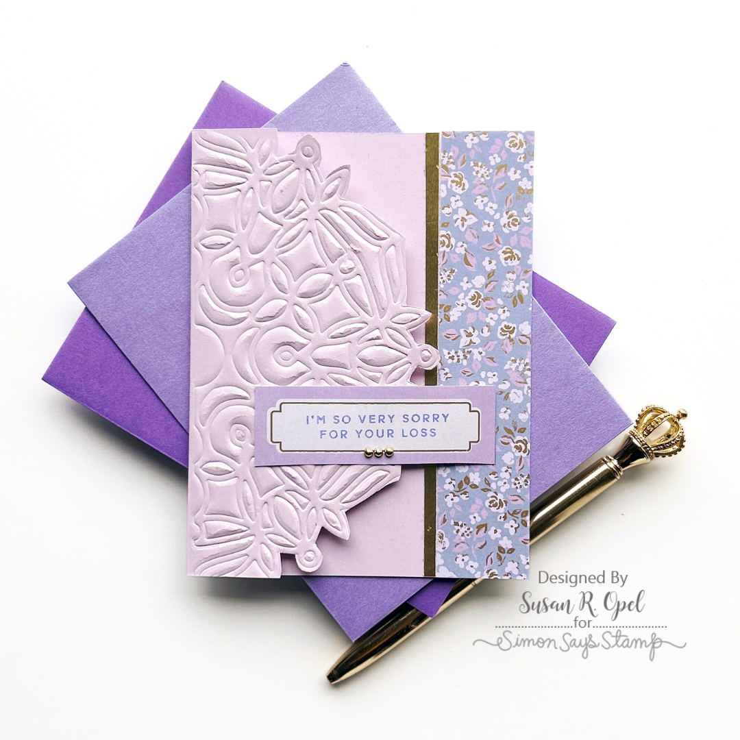 Simon Says Stamp Half Spring Floral Mandala Wafer Dies 1029sd Splendor Sympathy Card