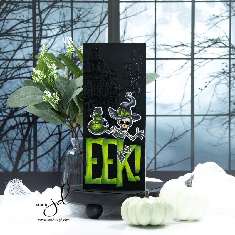 Tim Holtz Cling Rubber Stamps Halloween Doodles cms437