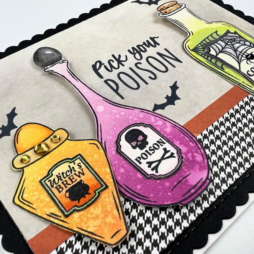 Honey Bee PERFECT POTIONS Clear Stamp Set hbst-445 Halloween Potions Card | color-code:ALT01