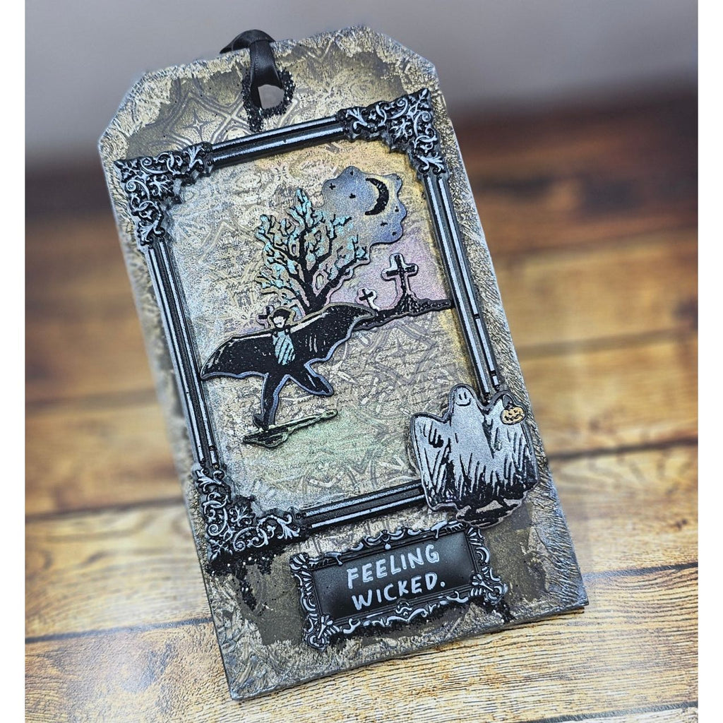 Tim Holtz Cling Rubber Stamps Halloween Sketchbook cms469