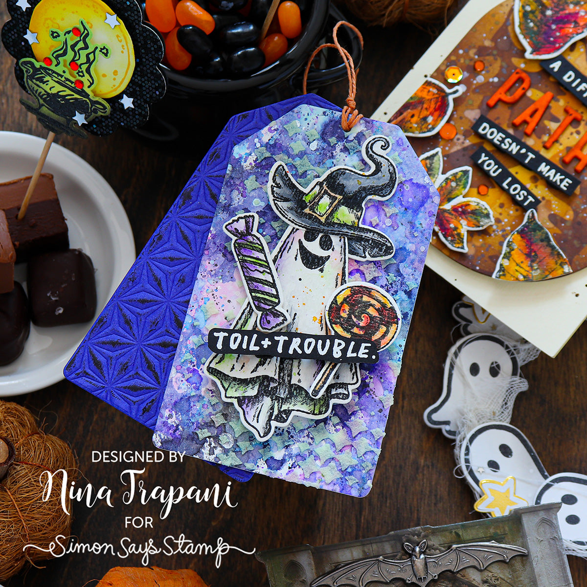 Simon Says Stamp Halloween Doodles Wafer Dies 437sss Halloween Tag