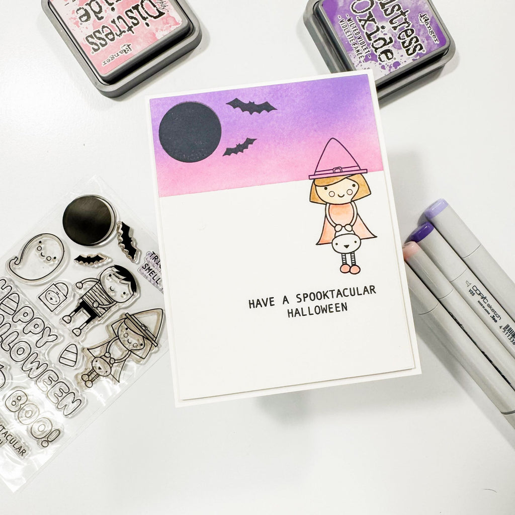Simon Says Clear Stamps Halloween Friends 3078ssc Cheering for You Halloween Card