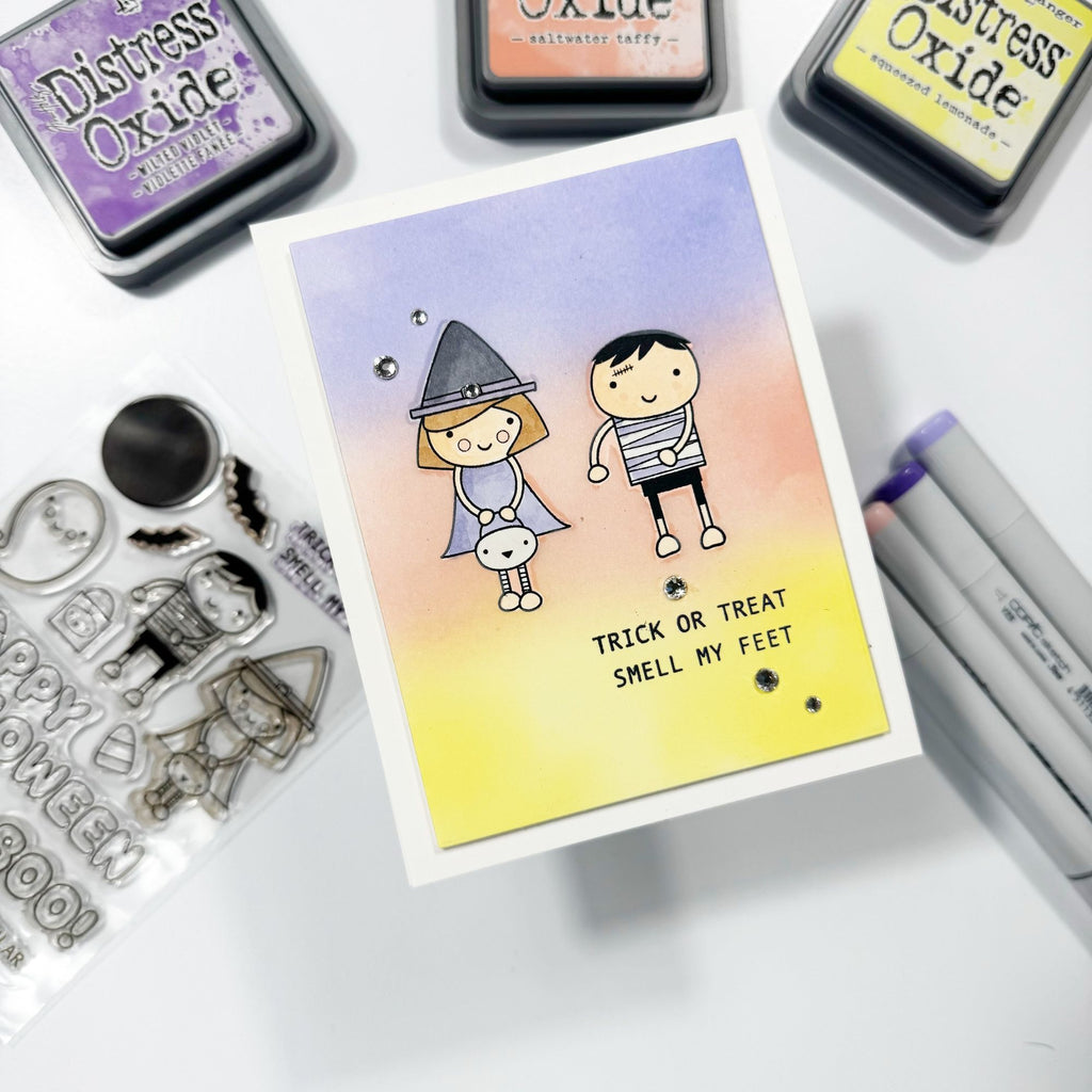 Simon Says Clear Stamps Halloween Friends 3078ssc Cheering for You Halloween Card
