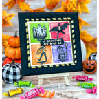 Tim Holtz Halloween Sketchbook Stamps with Simon Says Stamp Dies Bundle seths25 Halloween Card