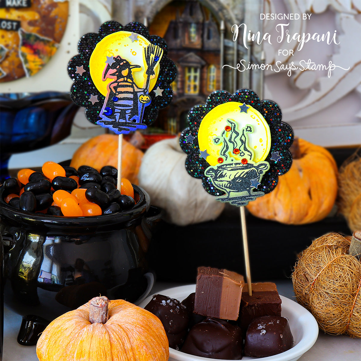 Simon Says Stamp Halloween Sketchbook Wafer Dies 469sss Halloween Cupcake Toppers