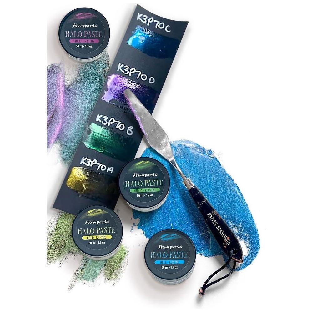 Stamperia Halo Paste Gold k3p70a sample