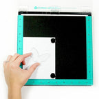 Hampton Art 10 x 10 Stamp Perfect Positioning Tool AC0746 with clear stamp in use
