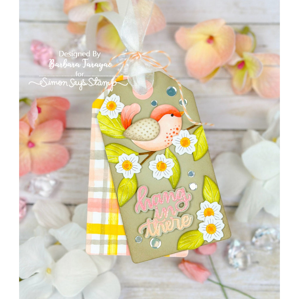 Simon Says Clear Stamps Handlettered Encouragement sss101705 Hang in the There Tag