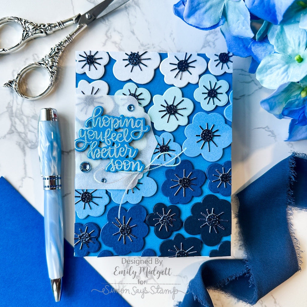 Simon Says Clear Stamps Handlettered Encouragement sss101705 Get Well Card | color-code:ALT08