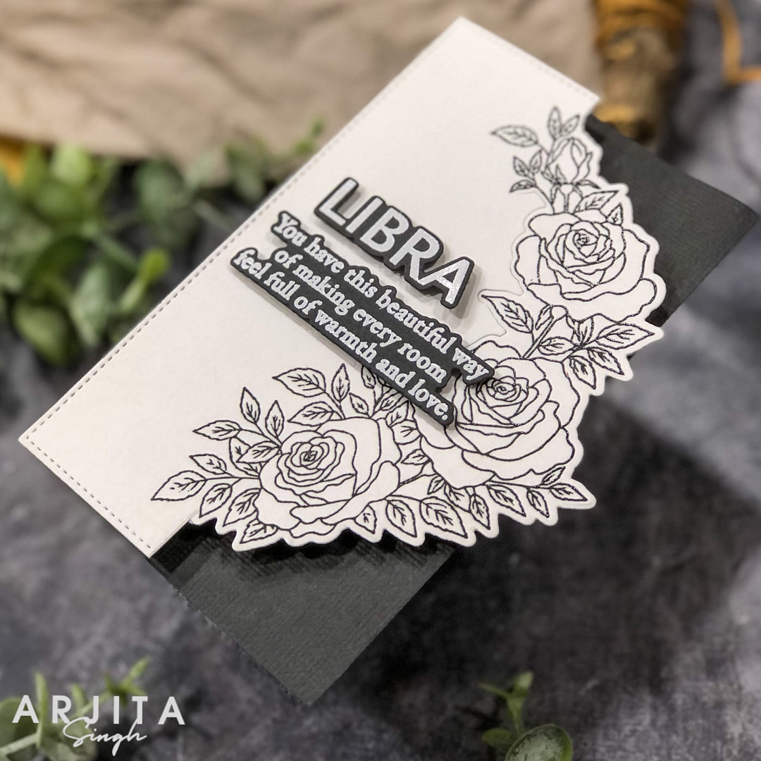 Handmade Card with Sentiment 'Libra You Have this Beautiful Way of Making Every Room Feel Full of Warmth and Love'