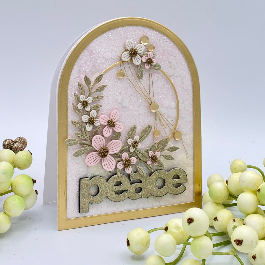Simon Says Stamp Hanging Leaf Ring Wafer Dies s946 DieCember Christmas Card | color-code:ALT02