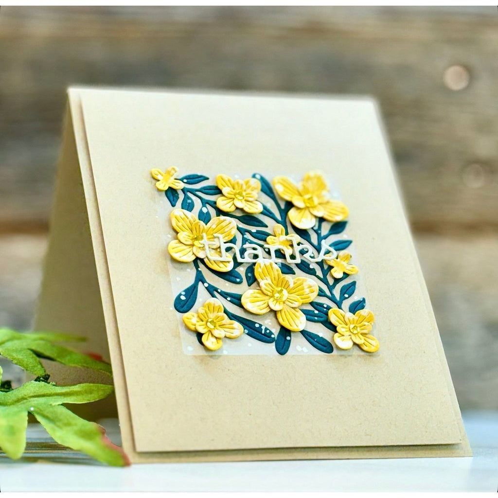 Simon Says Stamp Hanging Leaf Ring Wafer Dies s946 DieCember Thanks Card