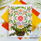Honey Bee Folk Art Daisy Stencil Set Of 4 hbsl-121 Springtime Happiness Card | color-code:ALT02