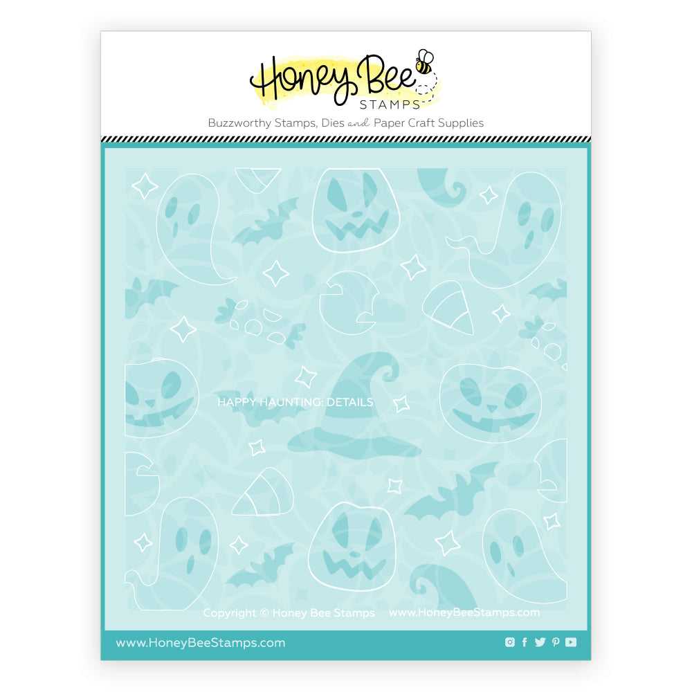 Honey Bee Happy Haunting Background Stencils hbsl-158 In Package
