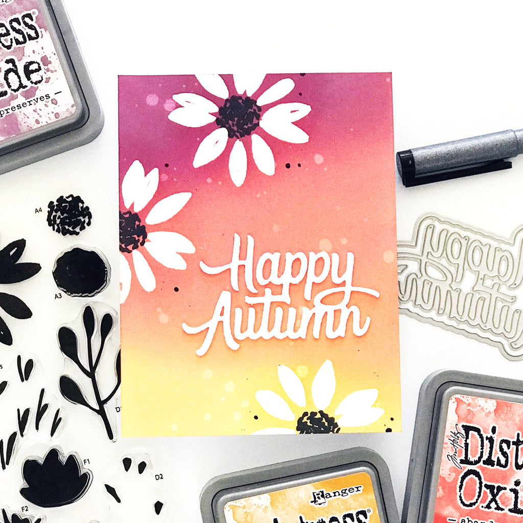 Simon Says Stamp Happy Autumn Wafer Dies sssd112878 Season Of Wonder Autumn Card
