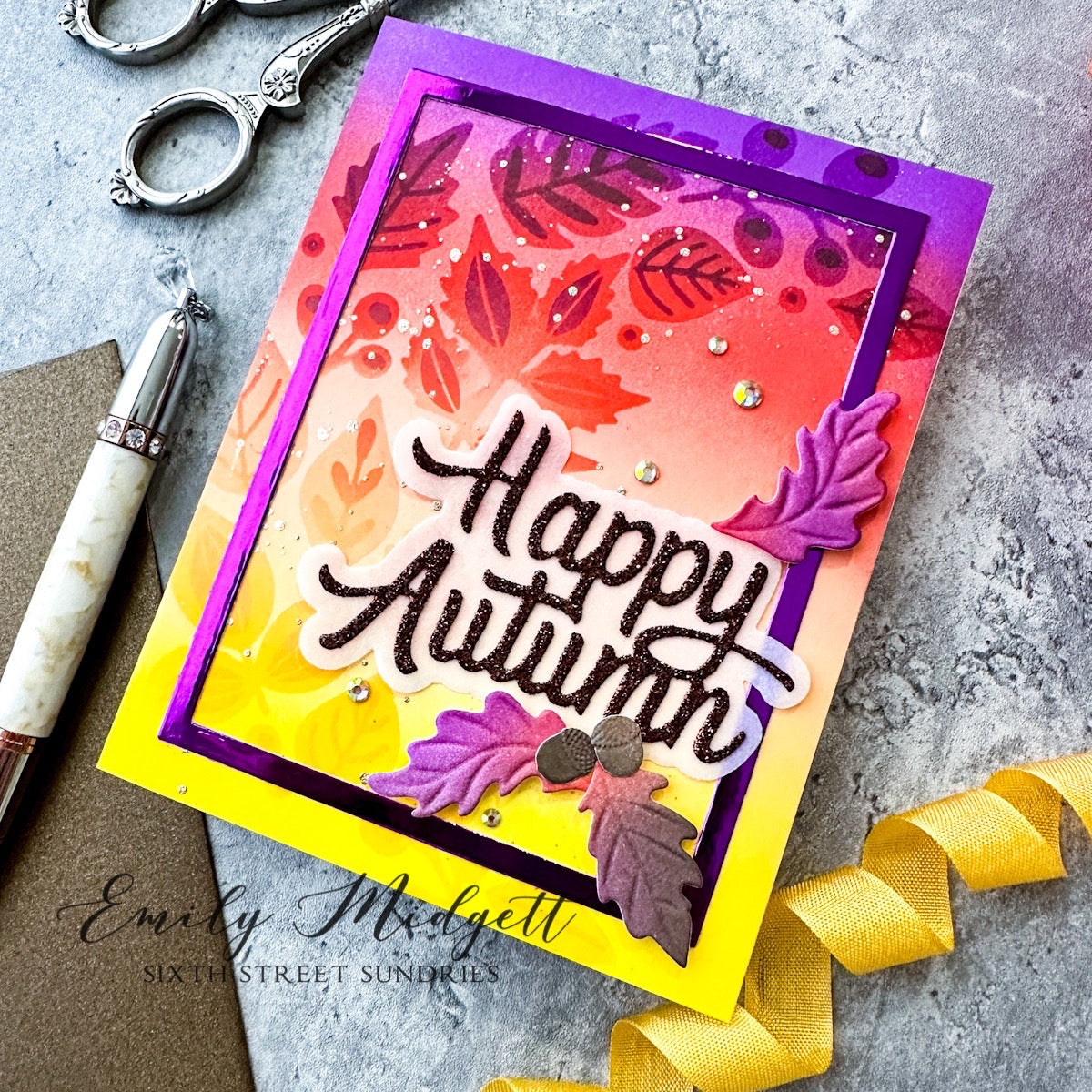 Simon Says Stamp Happy Autumn Wafer Dies sssd112878 Season Of Wonder Autumn Card | color-code:ALT04