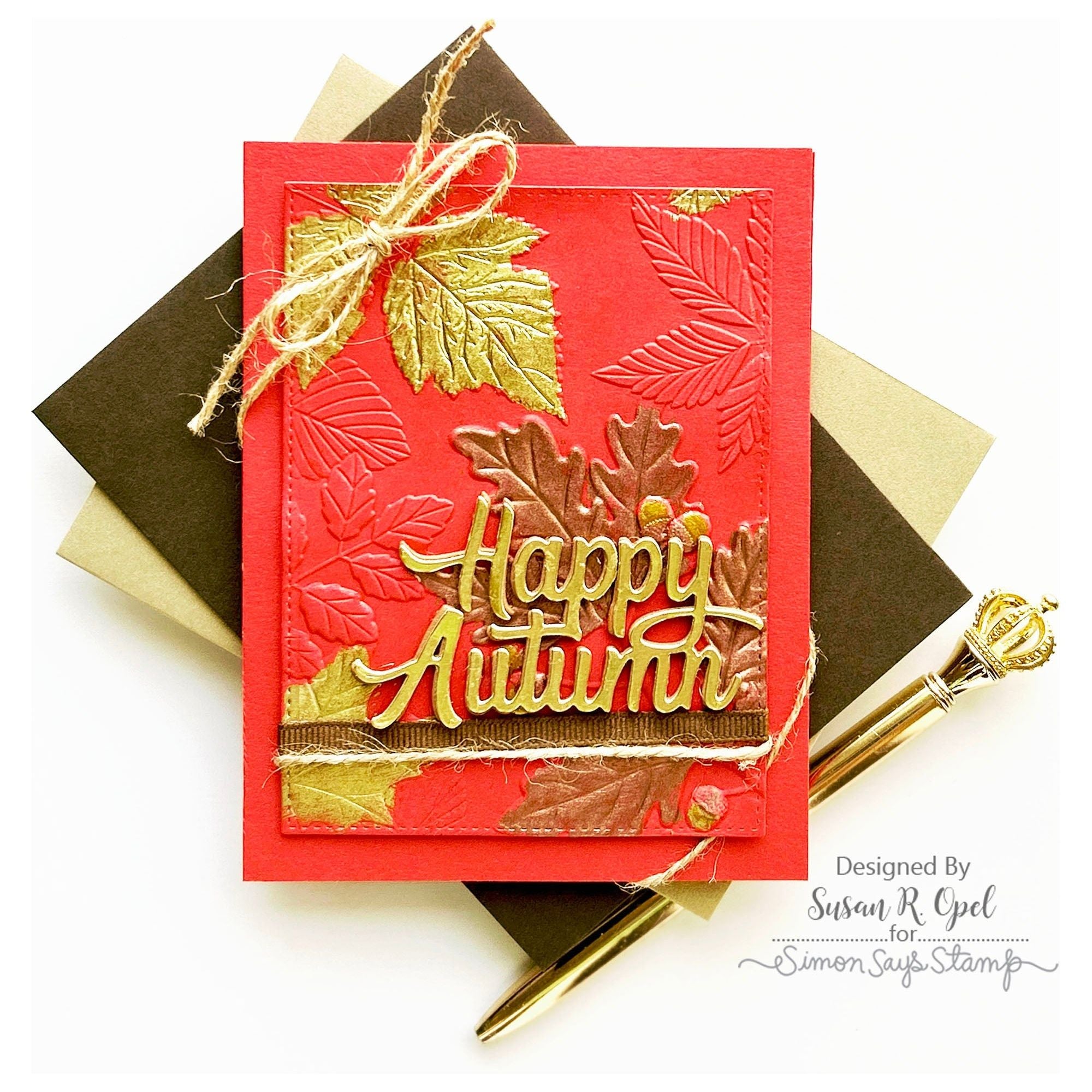 Simon Says Stamp Happy Autumn Wafer Dies sssd112878 Season Of Wonder Autumn Card