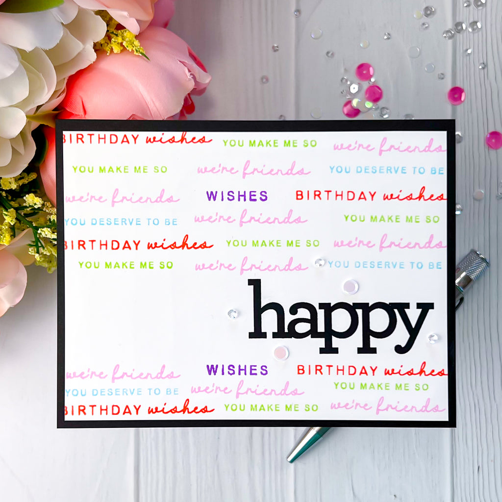 CZ Design Clear Stamps Happy Combos cz387c Be Bold Happy Card