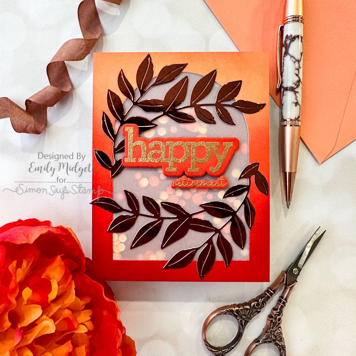 CZ Design Clear Stamps Happy Combos cz387c Be Bold Retirement Card | color-code:ALT02