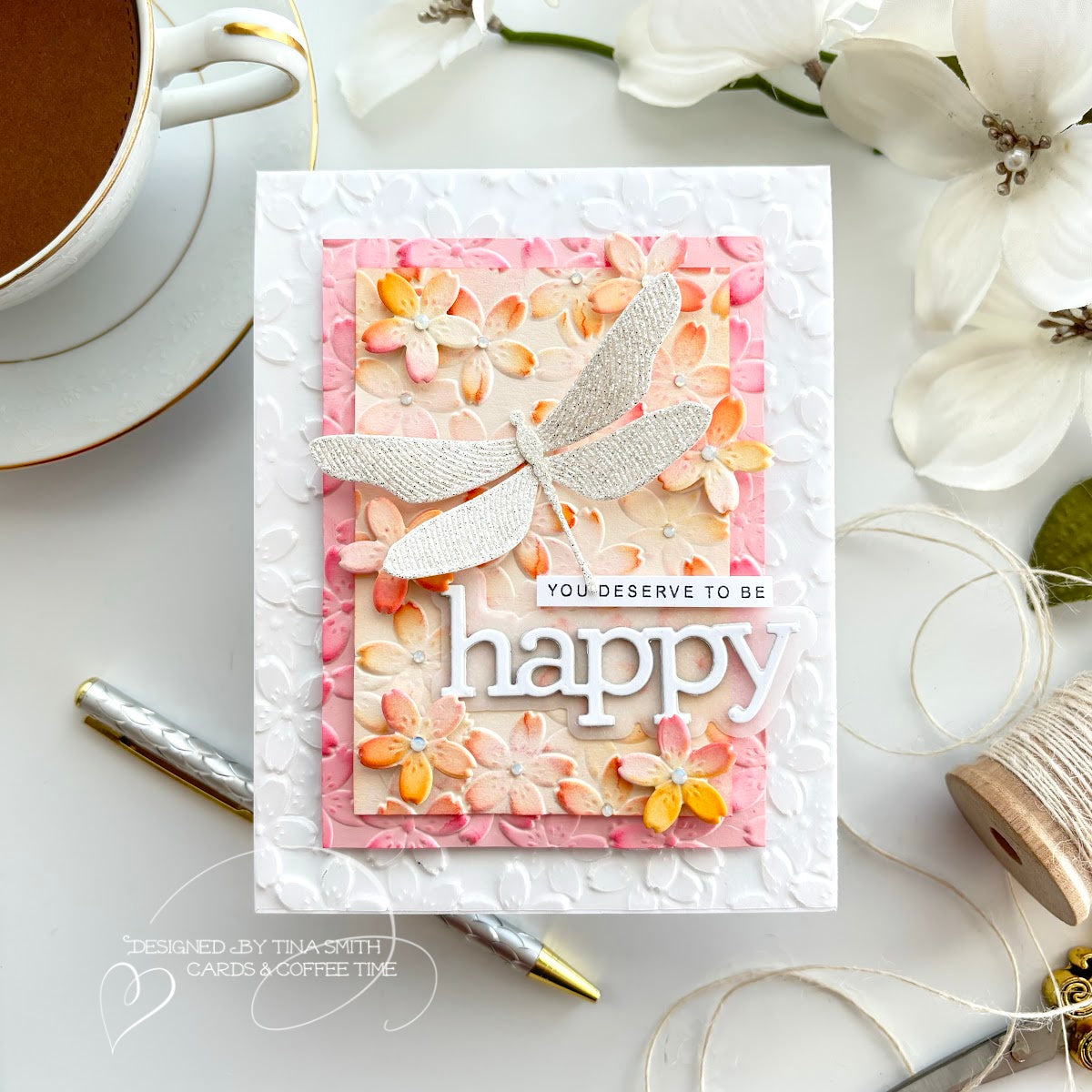 CZ Design Clear Stamps Happy Combos cz387c Be Bold Happy Card