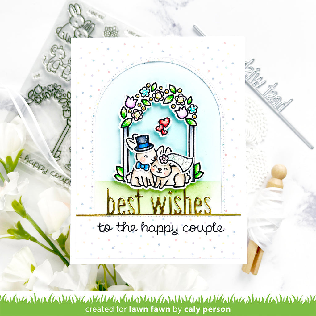 Lawn Fawn Happy Couples Clear Stamps lf3353 best wishes | color-code:alt1