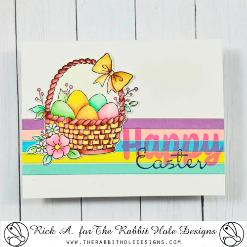 The Rabbit Hole Designs Easter Basket Dies trh-227d happy easter