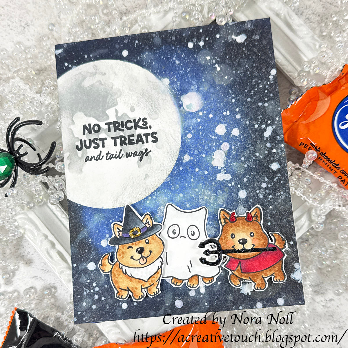Simon Says Stamp Happy Howloween Wafer Dies 1754sdc Sending Cheer Nora Noll Moon Card