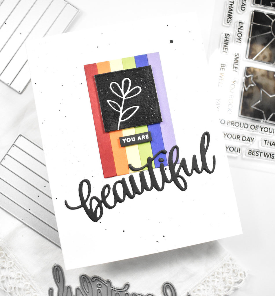 Simon Says Clear Stamps Happy Icons sss302707c Out Of This World You're Beautiful Card | color-code:ALT03