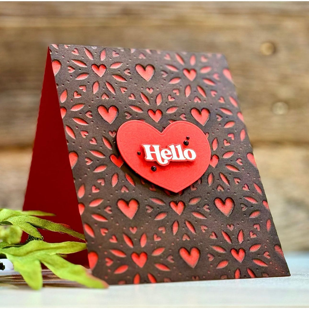 Rainbow Splash Wafer Dies Happy Blooms rsd602c Hello Card | color-code:ALT04