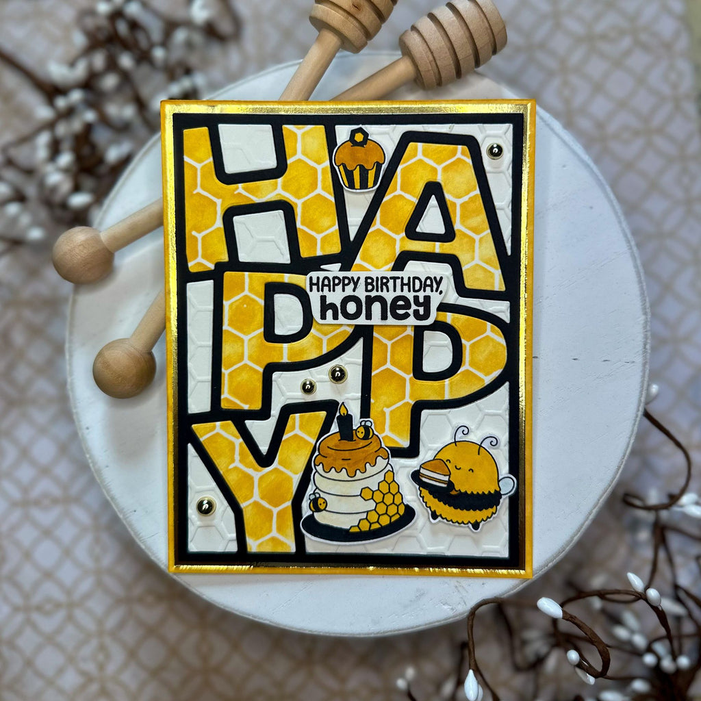 Simon Says Stamp Happy Cover Wafer Dies 1308mdc Moments in Time Birthday Card