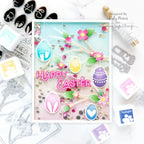 Simon Says Stamp Happy Eggs Wafer Dies 1272sdc Rain or Shine Easter Card | color-code:ALT03