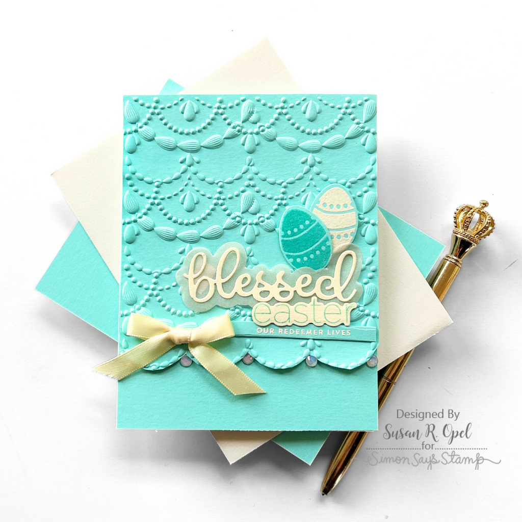 Simon Says Stamp Happy Eggs Wafer Dies 1272sdc Rain or Shine Easter Card