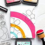 Simon Says Stamp Stencils Happy Rainbow 1034st Sunny Vibes Friend Card | color-code:ALT02