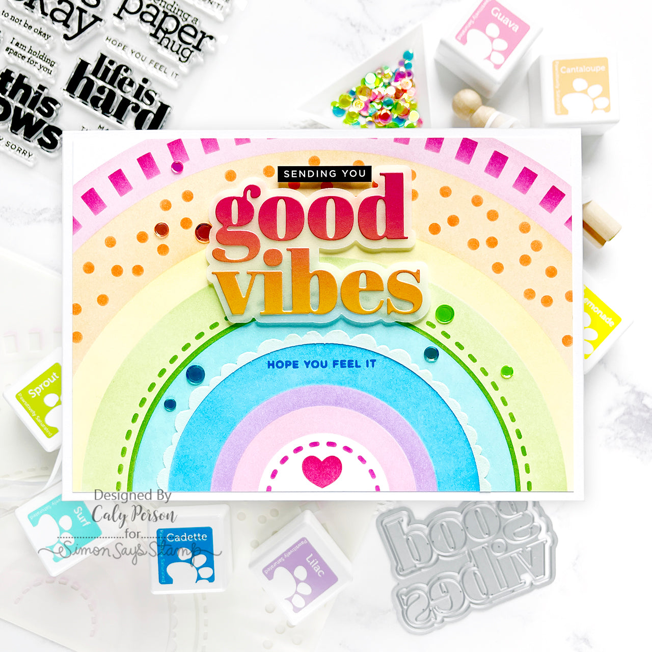 Simon Says Stamp Sunny Vibes Collection I Want It All Stencils set809st