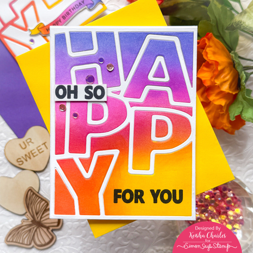 Simon Says Stamps and Dies Happy Duo set990h Moments in Time Congrats Card | color-code:ALT05