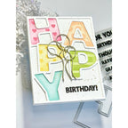Simon Says Clear Stamps Happy 1211msc Moments in Time Birthday Card