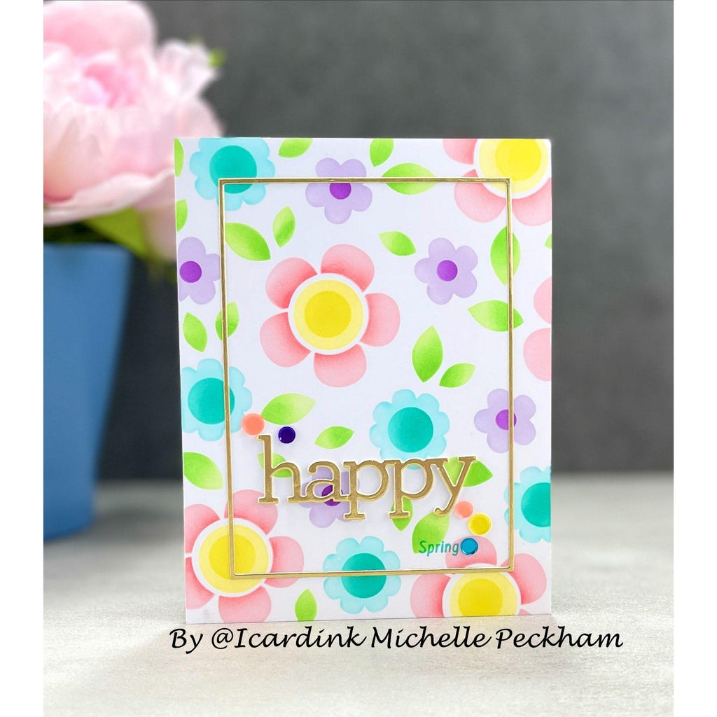 CZ Design Happy Wafer Dies czd232 Be Bold Spring Card