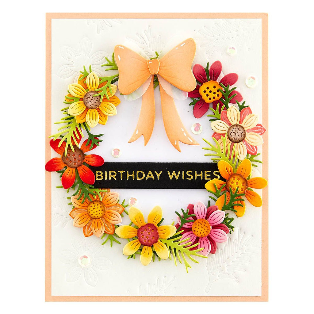 s5-595 Spellbinders Build-A-Wreath Etched Dies birthday wishes
