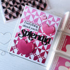 Simon Says Clear Stamp Harlequin Heart 1141ms To Love Love Card | color-code:ALT04
