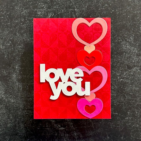 Simon Says Clear Stamp Harlequin Heart 1141ms To Love Love Card | color-code:ALT07
