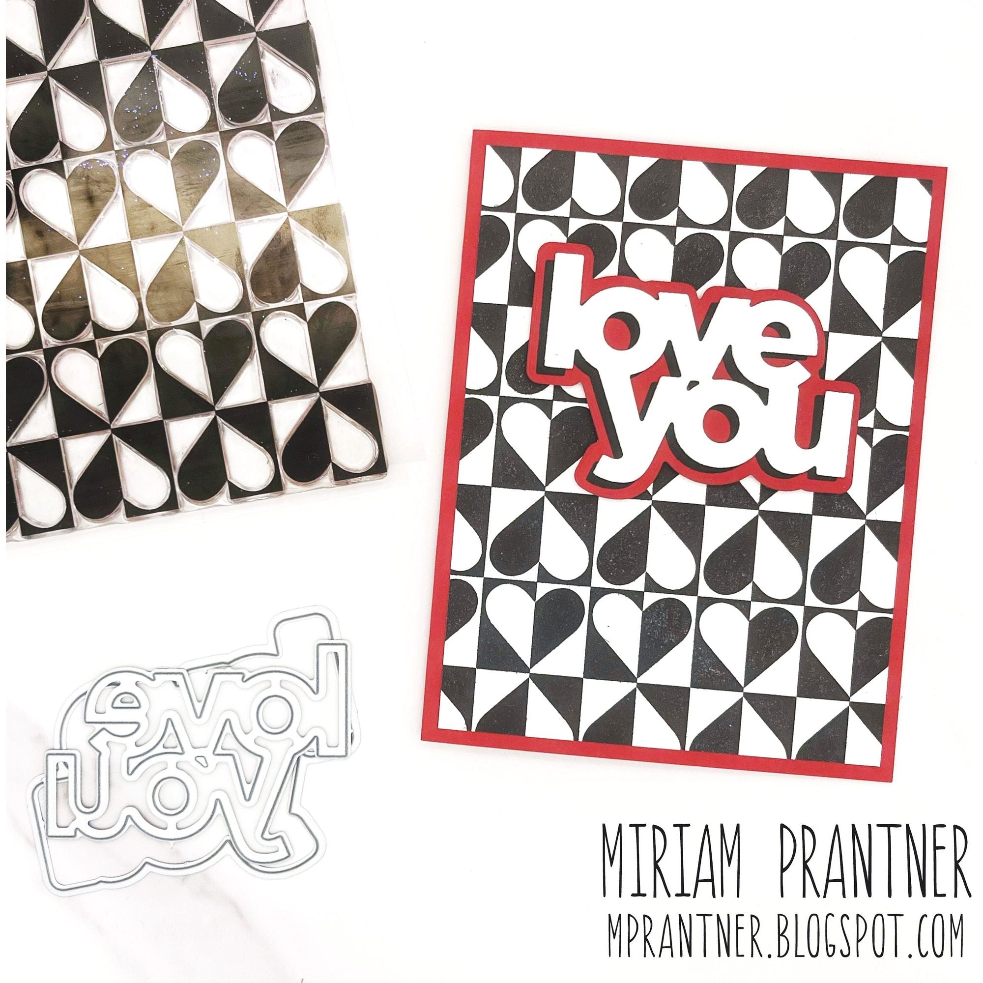 Simon Says Clear Stamp Harlequin Heart 1141ms To Love Love Card | color-code:ALT01
