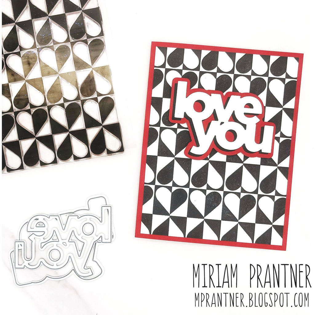 Simon Says Clear Stamp Harlequin Heart 1141ms To Love Love Card | color-code:ALT01