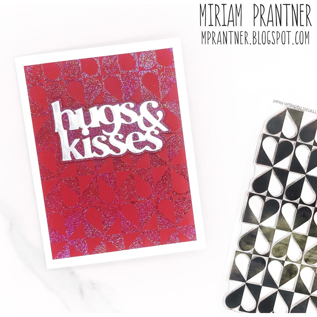 Simon Says Clear Stamp Harlequin Heart 1141ms To Love Hugs Card | color-code:ALT02