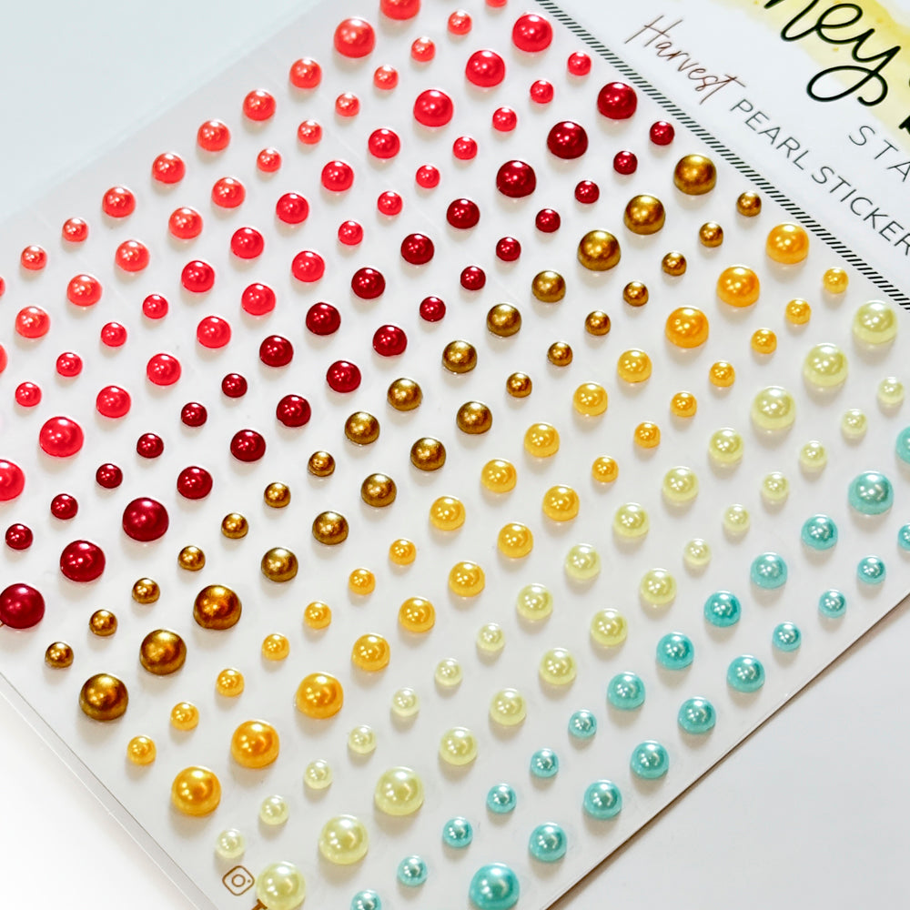 Honey Bee Harvest Pearl Stickers hbgs-prl12 red bronze orange yellow blue